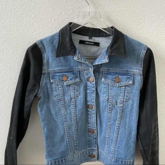 J Brand Two Tone Bowie Jean Jacket - Picture 7 of 11